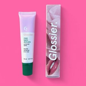 brand new! glossier balm dot com lip balm in "rose!"
